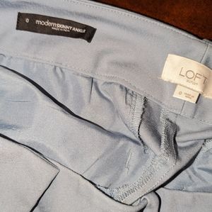 Loft modern skinny ankle pants, icy blue